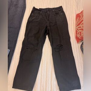 American Eagle Relaxed “ripped” Fit Black Jeans, Size 12. Great used condition.